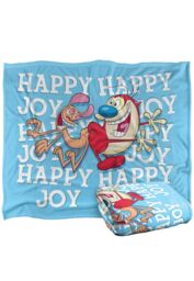 Ren & Stimpy Happy Happy Joy Joy Silky Touch Super Soft Throw Blanket 152 X 127 cm in White - thumbnail 2