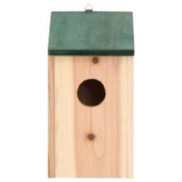 Berkfield Home Green Bird Houses 10 pcs Solid Firwood 12x12x22 cm in Brown - Size: 12 x 12 x 22 cm - thumbnail 1