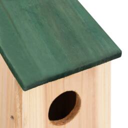 Berkfield Home Green Bird Houses 10 pcs Solid Firwood 12x12x22 cm in Brown - Size: 12 x 12 x 22 cm - thumbnail 8