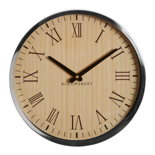 Orsina Vitus Natural & Silver Wall Clock - image 1