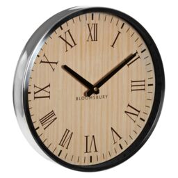 Orsina Vitus Natural & Silver Wall Clock - thumbnail 2