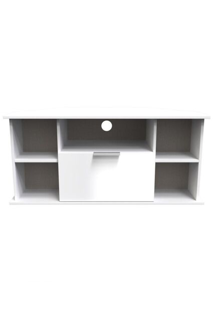 Ready Assembled 2 U Dover Corner TV Unit (Ready Assembled) in White - image 1