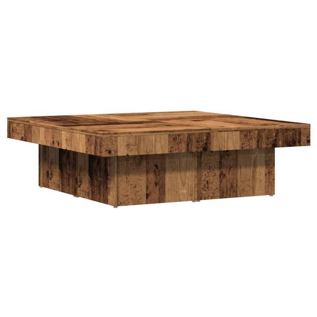 Berkfield Home Coffee Table Old Wood 90x90x28 cm Engineered Wood in Brown - Size: 90 x 90 x 28 cm - image 1
