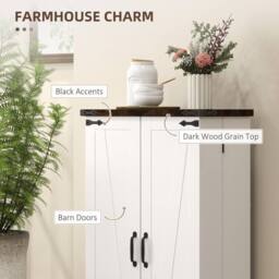 Wyld Haus Roka White Farmhouse Multi Storage Kitchen Cabinet - thumbnail 8