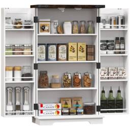 Wyld Haus Roka White Farmhouse Multi Storage Kitchen Cabinet - thumbnail 2