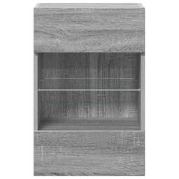 Berkfield Home TV Wall Cabinets with LED Lights 2 pcs Grey Sonoma 40x30x60.5 cm - thumbnail 8