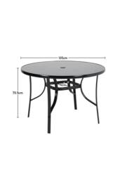 Living and Home 3Pcs Outdoor Garden Dining Bistro Set in Black - thumbnail 5