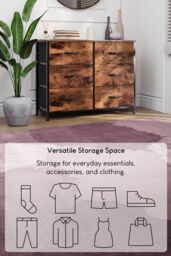 Home Discount Vida Designs Chorley 6 Drawer Chest Of Drawers UKFR Fabric Storage in Brown - thumbnail 3