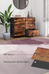 Home Discount Vida Designs Chorley 6 Drawer Chest Of Drawers UKFR Fabric Storage in Brown - thumbnail 6