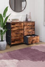 Home Discount Vida Designs Chorley 6 Drawer Chest Of Drawers UKFR Fabric Storage in Brown - thumbnail 8