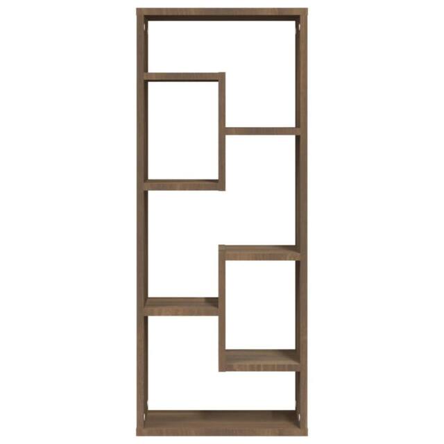 Berkfield Home Wall Shelf Brown Oak 36x16x90 cm Engineered Wood - Size: 36 x 16 x 90 cm - image 1