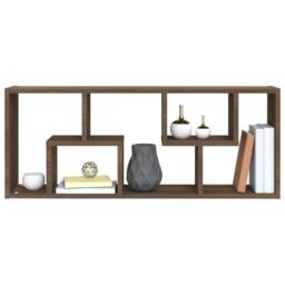 Berkfield Home Wall Shelf Brown Oak 36x16x90 cm Engineered Wood - Size: 36 x 16 x 90 cm - thumbnail 7