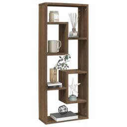 Berkfield Home Wall Shelf Brown Oak 36x16x90 cm Engineered Wood - Size: 36 x 16 x 90 cm - thumbnail 6