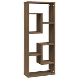Berkfield Home Wall Shelf Brown Oak 36x16x90 cm Engineered Wood - Size: 36 x 16 x 90 cm - thumbnail 3