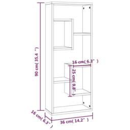 Berkfield Home Wall Shelf Brown Oak 36x16x90 cm Engineered Wood - Size: 36 x 16 x 90 cm - thumbnail 9