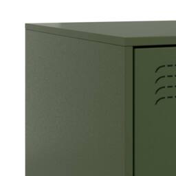 Berkfield Home Bedside Cabinets 2 pcs Olive Green 34.5x39x62 cm Steel - thumbnail 9