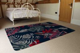 Benjamin Tate Design Leaves Of Tropical Plants Rug in Natural - Size: Large - thumbnail 3