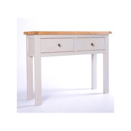 Cabinet Bits Argenta Light Grey 2 Drawer Console Table Satin Chrome Knob - thumbnail 3