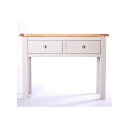 Cabinet Bits Argenta Light Grey 2 Drawer Console Table Satin Chrome Knob - thumbnail 1