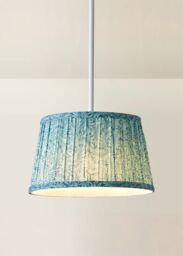 ValueLights Alba Pleated Tapered Leaf Easy Fit Ceiling Pendant Light Lamp Shade in Blue - Size: Large - thumbnail 2