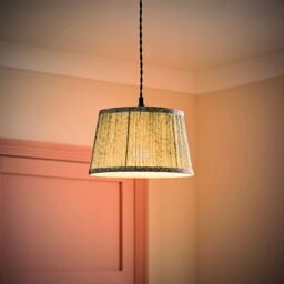 ValueLights Alba Pleated Tapered Leaf Easy Fit Ceiling Pendant Light Lamp Shade in Blue - Size: Large - thumbnail 3