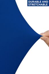 Neel Blue 6FT Rectangle Patio Tablecloth Elastic Spandex Table Cover in Blue - thumbnail 5