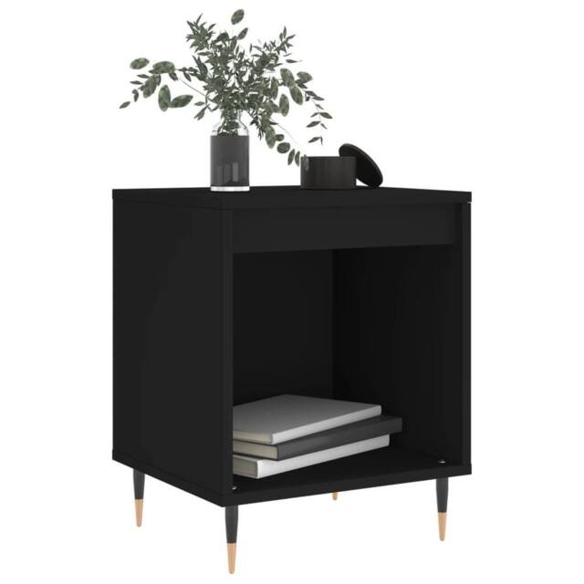 Berkfield Home Modern Bedside Cabinets 2 pcs Black 40x35x50 cm Engineered Wood - Size: 40 x 35 x 50 cm - image 1
