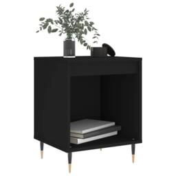 Berkfield Home Modern Bedside Cabinets 2 pcs Black 40x35x50 cm Engineered Wood - Size: 40 x 35 x 50 cm - thumbnail 1