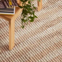 THE RUGS Amber Jute Rug & Runner Hand Woven Natural Fibre Striped 10mm Pile in Cream - Size: 160 cm x 230 cm - thumbnail 8