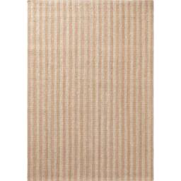 THE RUGS Amber Jute Rug & Runner Hand Woven Natural Fibre Striped 10mm Pile in Cream - Size: 160 cm x 230 cm - thumbnail 1