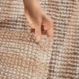 THE RUGS Amber Jute Rug & Runner Hand Woven Natural Fibre Striped 10mm Pile in Cream - Size: 160 cm x 230 cm - thumbnail 5