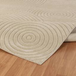 Livabliss Le Mans-Modern Beige Grey White 3D High & Low Pile Textured In- & Outdoor Rug - Size: 80 cm x 230 cm - thumbnail 4