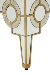 Orsina Art Deco Coffee Table, Antique Finished Accent Table, Mirrored Top Center Table, Decorative Livingroom Table in Gold - thumbnail 4