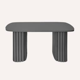 OHS Madison Ribbed Long Coffee Table Living Room Office End Side Table in Charcoal - thumbnail 2