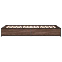 Berkfield Home Bed Frame without Mattress Brown Oak 100x200 cm - thumbnail 5