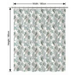 NESTLUNE SHOWER CURTAIN 100% POLYESTER FABRIC MODERN - thumbnail 2