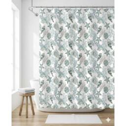 NESTLUNE SHOWER CURTAIN 100% POLYESTER FABRIC MODERN - thumbnail 1