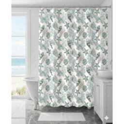 NESTLUNE SHOWER CURTAIN 100% POLYESTER FABRIC MODERN - thumbnail 3