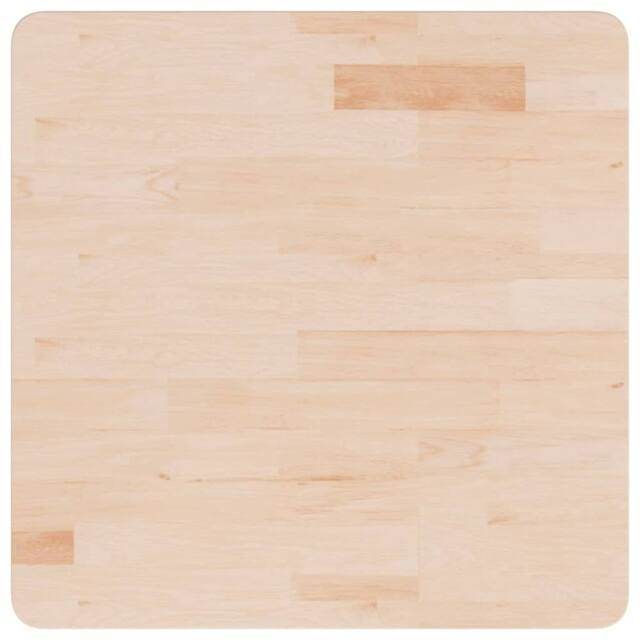 Berkfield Home Square Table Top 60x60x1.5 cm Untreated Solid Wood Oak in Light Tan - image 1