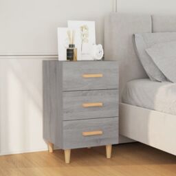 Berkfield Home Bedside Cabinet Grey Sonoma 40x40x66 cm Engineered Wood - Size: 40 x 40 x 66 cm - thumbnail 1