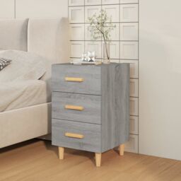 Berkfield Home Bedside Cabinet Grey Sonoma 40x40x66 cm Engineered Wood - Size: 40 x 40 x 66 cm - thumbnail 3