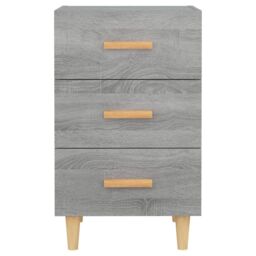 Berkfield Home Bedside Cabinet Grey Sonoma 40x40x66 cm Engineered Wood - Size: 40 x 40 x 66 cm - thumbnail 4