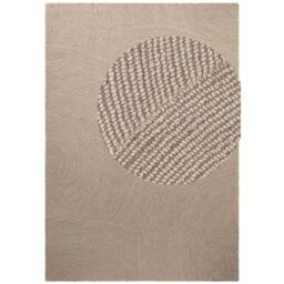 THE RUGS Eleni Wool Rug Hand Tufted Wool Geometric Area Rug Scandinavian Style in Beige - Size: 160 cm x 230 cm - thumbnail 1