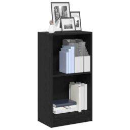Berkfield Home Bookcase Black Oak 40x24x76 cm Engineered Wood - Size: 40 x 24 x 76 cm - thumbnail 4