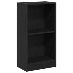 Berkfield Home Bookcase Black Oak 40x24x76 cm Engineered Wood - Size: 40 x 24 x 76 cm - thumbnail 2
