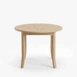 Royalcraft MARIS 2-Seater Round Bistro Dining Table Only (800 mm) in Natural - thumbnail 1