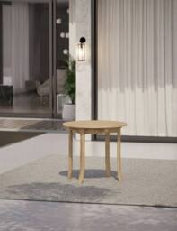 Royalcraft MARIS 2-Seater Round Bistro Dining Table Only (800 mm) in Natural - thumbnail 2