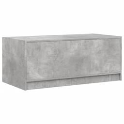 Berkfield Home Coffee Table with Glass Doors Concrete Grey 102x50x42 cm - Size: 102 x 50 x 42 cm - thumbnail 8