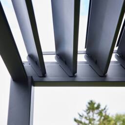 sweeek Louvered Pergola Aluminium 4 X 3m & 3 100cm Louver Panels in Grey - thumbnail 6
