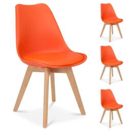 Bravich LTD Rocco Tulip Dining Chair in Orange - Size: 1 Pack - thumbnail 3